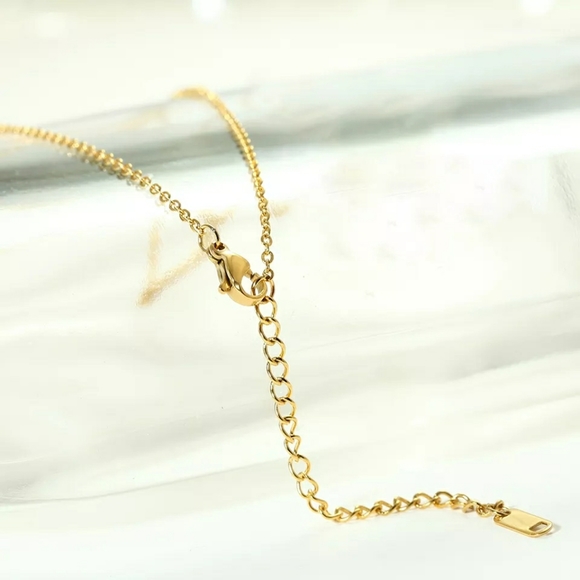 Initial F 18k gold plated initial necklace - Picture 6 of 6